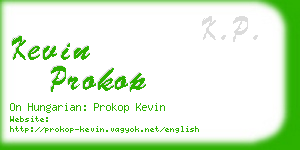 kevin prokop business card
